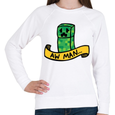 PRINTFASHION Aw man - Női pulóver - Fehér