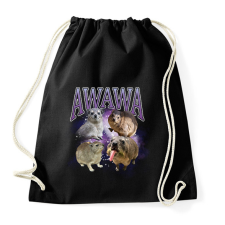 PRINTFASHION awawa - Sportzsák, Tornazsák - Fekete tornazsák