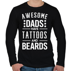 PRINTFASHION Awesome dads - Férfi hosszú ujjú póló - Fekete