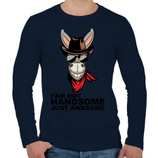 PRINTFASHION Awesome - Férfi hosszú ujjú póló - Sötétkék férfi póló