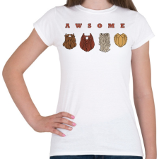 PRINTFASHION Awsome - Szakáll - Női póló - Fehér női póló