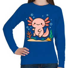 PRINTFASHION Axolotl - Női pulóver - Királykék