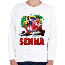 PRINTFASHION Ayrton Senna - Gyerek pulóver - Fehér gyerek pulóver, kardigán