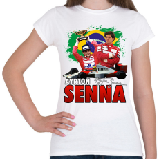 PRINTFASHION Ayrton Senna - Női póló - Fehér