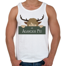 PRINTFASHION Az agancsos fiú - Férfi atléta - Fehér atléta, trikó