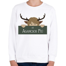 PRINTFASHION Az agancsos fiú - Gyerek pulóver - Fehér gyerek pulóver, kardigán