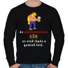 PRINTFASHION AZ ALKOHOL MENTES SÖR - Férfi pulóver - Fekete