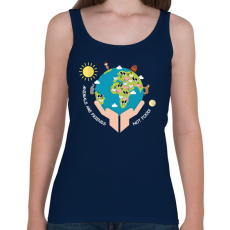 PRINTFASHION Az állatok a barátaink - Női atléta - Sötétkék