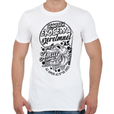 PRINTFASHION Az amur a legerősebb fehérre - Férfi póló - Fehér férfi póló