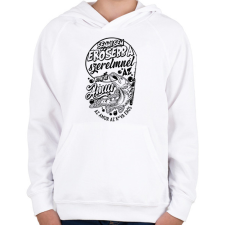 PRINTFASHION Az amur a legerősebb fehérre - Gyerek kapucnis pulóver - Fehér gyerek pulóver, kardigán