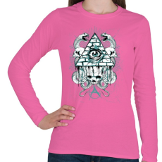 PRINTFASHION Az anarchia szeme - Női hosszú ujjú póló - Rózsaszín