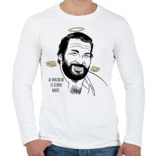 PRINTFASHION Az angyalok is esznek babot - Férfi hosszú ujjú póló - Fehér férfi póló