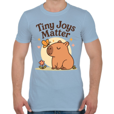 PRINTFASHION Az apró örömök is számítanak - Férfi póló - Világoskék férfi póló