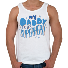 PRINTFASHION Az apukám az én szuperhősöm - Férfi atléta - Fehér