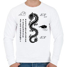 PRINTFASHION Az ég összedől - Férfi pulóver - Fehér férfi pulóver, kardigán