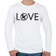 PRINTFASHION Az éhezők viadala - Férfi hosszú ujjú póló - Fehér