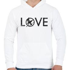 PRINTFASHION Az éhezők viadala - Férfi kapucnis pulóver - Fehér