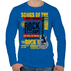 PRINTFASHION Az éj dala - Férfi hosszú ujjú póló - Királykék