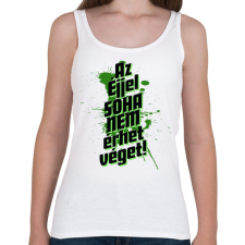 PRINTFASHION Az éjjel soha nem érhet véget! - Női atléta - Fehér női trikó