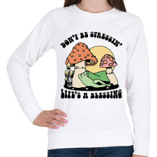 PRINTFASHION Az élet áldás - Női pulóver - Fehér női pulóver, kardigán