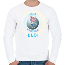 PRINTFASHION Az élet csoda - Férfi pulóver - Fehér