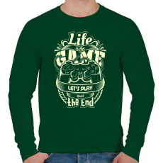 PRINTFASHION Az élet egy játék - Férfi pulóver - Sötétzöld