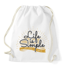 PRINTFASHION Az élet egyszerű - Sportzsák, Tornazsák - Fehér tornazsák