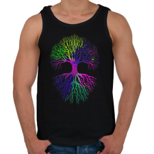 PRINTFASHION Az élet fája - Férfi atléta - Fekete atléta, trikó