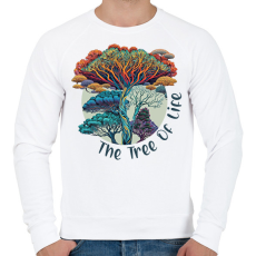 PRINTFASHION Az élet fája - Férfi pulóver - Fehér