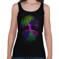 PRINTFASHION Az élet fája - Női atléta - Fekete