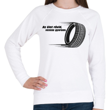 PRINTFASHION Az élet rövid - Női pulóver - Fehér női pulóver, kardigán