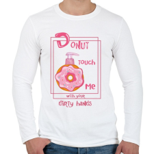 PRINTFASHION Az ellenállhatatlan fánk - Férfi hosszú ujjú póló - Fehér férfi póló