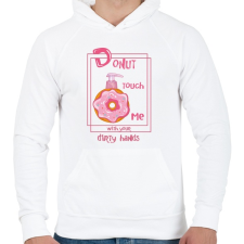 PRINTFASHION Az ellenállhatatlan fánk - Férfi kapucnis pulóver - Fehér férfi pulóver, kardigán