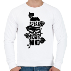 PRINTFASHION Az elméd - Férfi pulóver - Fehér