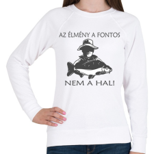 PRINTFASHION Az élménya fontos! - Női pulóver - Fehér női pulóver, kardigán