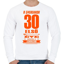PRINTFASHION Az első 30 év! - Férfi pulóver - Fehér férfi pulóver, kardigán