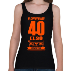 PRINTFASHION Az első 40 év! - Női atléta - Fekete