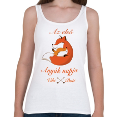 PRINTFASHION Az első anyák napja! [egyedi névvel] - Női atléta - Fehér