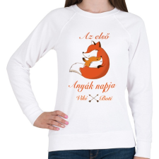 PRINTFASHION Az első anyák napja! [egyedi névvel] - Női pulóver - Fehér női pulóver, kardigán