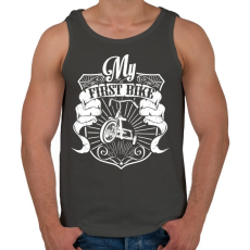 PRINTFASHION Az első biciklim  - Férfi atléta - Sötétszürke