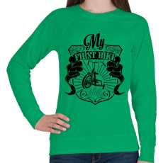PRINTFASHION Az első biciklim - Női pulóver - Zöld