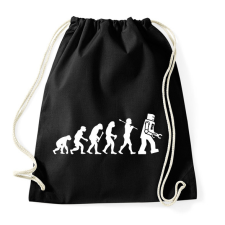 PRINTFASHION Az emberiség evolúciója - fehér - Sportzsák, Tornazsák - Fekete tornazsák