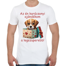 PRINTFASHION Az én ajándékom a legszuperebb - Férfi póló - Fehér