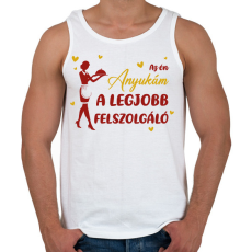 PRINTFASHION Az én anyukám - Felszolgáló - Férfi atléta - Fehér