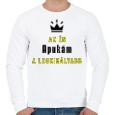 PRINTFASHION Az én apukám - Férfi pulóver - Fehér férfi pulóver, kardigán