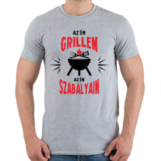 PRINTFASHION Az én grillem - Férfi póló - Sport szürke