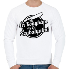 PRINTFASHION Az én konyhám az én szabályaim! - Férfi pulóver - Fehér