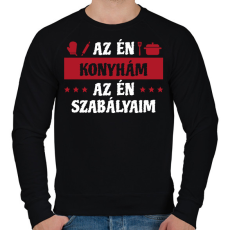PRINTFASHION AZ én konyhám - Férfi pulóver - Fekete