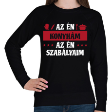 PRINTFASHION AZ én konyhám - Női pulóver - Fekete