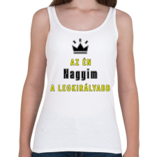PRINTFASHION Az én nagyim - Női atléta - Fehér női trikó